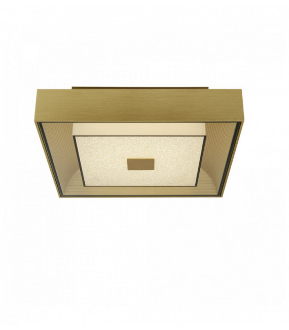 Plafonnier carré à led - or avec sable de cristal