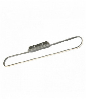 Plafonnier ovale magic led  argent satiné