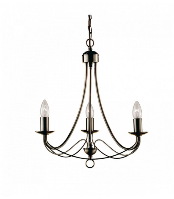 Maypole pendant light 3 bulbs antique brass fitting