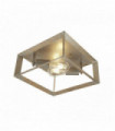 Plafonnier heaton 2 ampoules finition argent brossé or