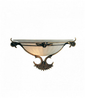 Antique brass glass wall washer wall light