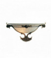 Applique murale wall washer en verre laiton antique