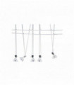 Track & spotlight kit câble led 5 ampoules spots orientables chrome