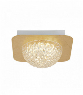 soffitto quadrata LED 1 litro celestia - oro con strato acrilico trasparente