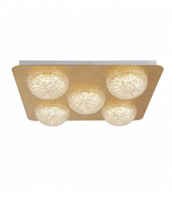 lampadine LED soffitto celestia 5 - oro con strato acrilico trasparente