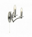 Applique murale ascot 2 ampoules chrome
