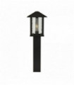Venice outdoor post 1 bulb height 740mm - black with water glass