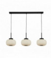 Suspension lumina 3 ampoules avec verre strié givré