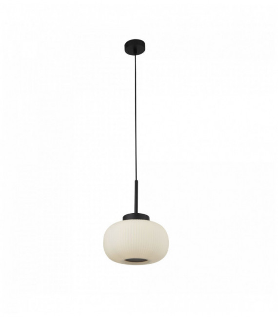 Suspension Lumina eine Birne mit mattiertem Glas striated