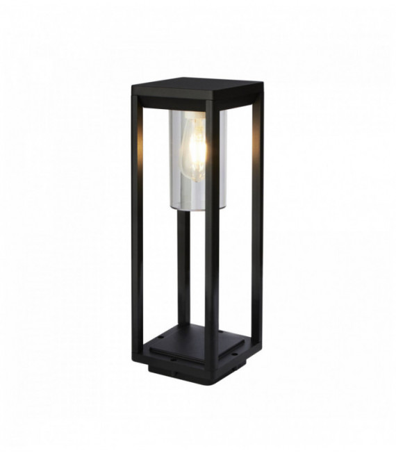 Outdoor pole 1 bulb - 450 mm, black with transparent diffuser