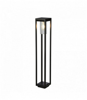 Outdoor pole 1 bulb - 900 mm, black with transparent diffuser