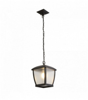 Outdoor-Suspension SEATTLE - schwarz mit transparent gefrostetem Acryl-Paneele