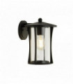 Outdoor wall lamp pagoda 1 bulb - black with transparent glass