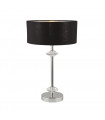 New Orleans 1-light chrome table lamp with black shade / silver interior