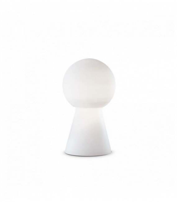 Weiße BIRILLO Tischlampe 1 Glühlampe Durchmesser 40 cm