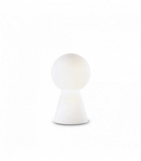Lámpara de mesa BIRILLO blanca 1 bombilla Diámetro 24 Cm