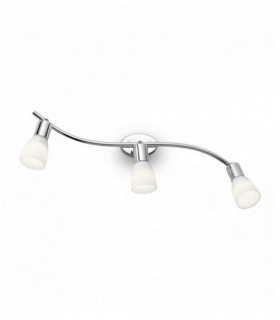 SNAKE white wall light 3 bulbs