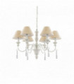 Suspension Blanche antique PROVENCE 6 ampoules
