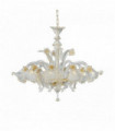 Amber RIALTO pendant lamp 8 bulbs