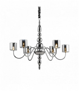 DUCA Chrome Pendant 6 bulbs