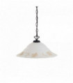 Suspension Ambrée FOGLIA 1 ampoule en métal