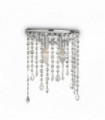 Applique murale Chromée en cristal RAIN CLEAR 2 ampoules