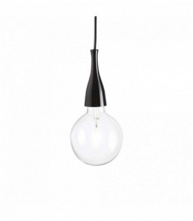 MINIMAL Negro Colgante 1 bombilla