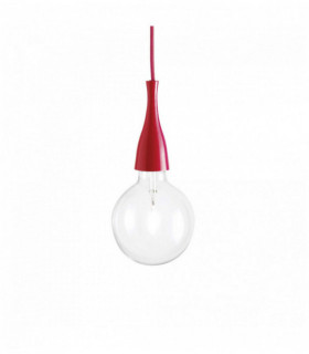 Red pendant light MINIMAL 1 bulb