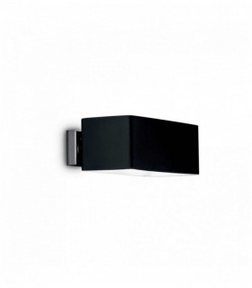 BOX schwarze Wandleuchte 2 Glühbirnen