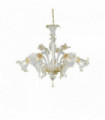 Suspension Ambrée RIALTO 5 ampoules