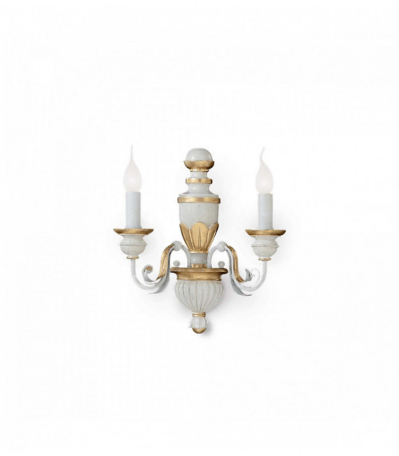Applique murale Blanche antique FIRENZE 2 ampoules