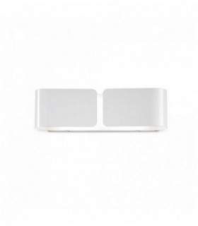Aplique blanco CLIP 2 bombillas Ancho 44 Cm