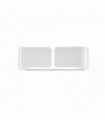 White CLIP wall light 2 bulbs Width 44 Cm