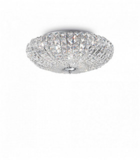 6-light VIRGIN crystal chrome ceiling light