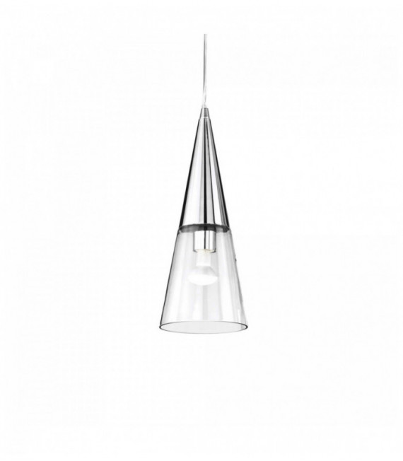 Chrome pendant light CONO 1 bulb