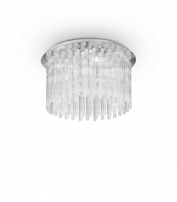 Plafonnier Chrome ELEGANT 8 ampoules