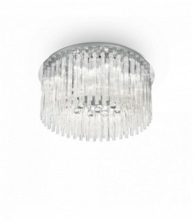 ELEGANT Chrome ceiling lamp 12 bulbs
