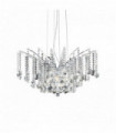 Chrome-plated pendant lamp AUDIL-77 8 bulbs