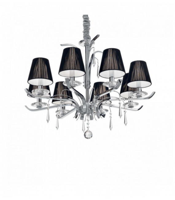 ACCADEMY chrome crystal pendant light 8 bulbs