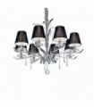 Suspension Chromée en cristal ACCADEMY 8 ampoules