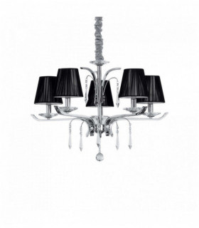 ACCADEMY chrome crystal pendant light 5 bulbs