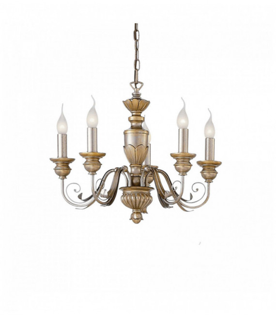 DORA antique gold pendant light 5 bulbs