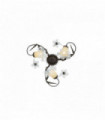 TIROL Rust ceiling light 3 bulbs
