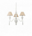 Antique white pendant light PROVENCE 3 bulbs
