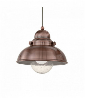 Suspension Cuivrée SAILOR 1 ampoule en métal