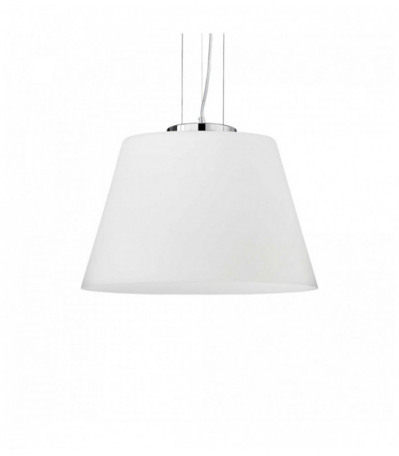 Suspensión blanca CILINDRO 1 bombilla Diámetro 85 Cm