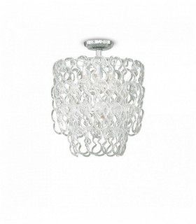 Plafoniera cromata ALBA 7 lampadine
