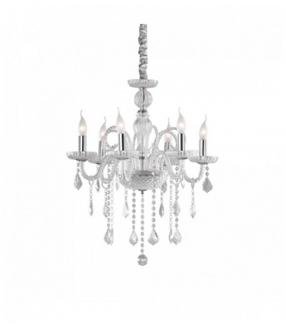 GIUDECCA Transparente Kristallpendelleuchte 6 Lampen