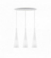 White MILK pendant lamp 3 bulbs