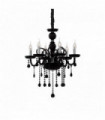 Suspension Noire en cristal GIUDECCA 6 ampoules